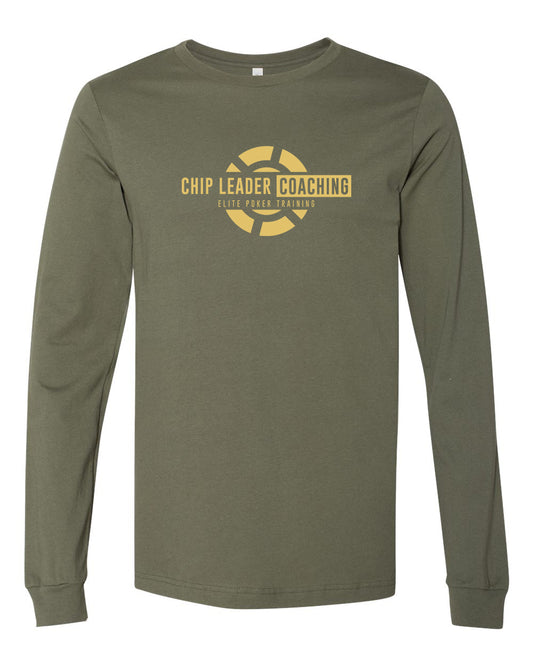 Chip Leader Elite Coaching Long Sleeved Military Green Shirt